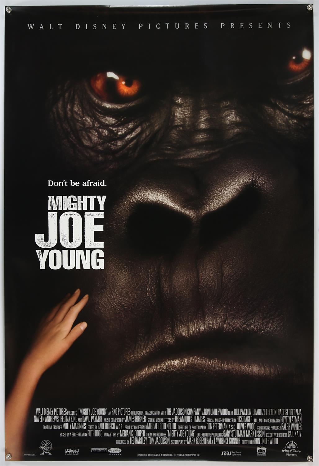 Two Walt Disney One Sheet film posters for Mulan and Mighty Joe Young, rolled, 27 x 40 inches (2). - Image 2 of 2