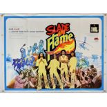 Slade in 'Flame' (1975), British Quad film poster, starring Dave Hill, (folded), 40 x 30 inches.