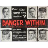 Danger Within (1959) British Quad film poster, starring Richard Todd and Richard Attenborough,