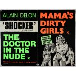 Double Bill, 'The Doctor in the Nude' and 'Mama's Dirty Girls' (1973), British Quad film poster,