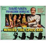 Where The Spies Are (1965), British Quad film poster, starring David Niven, (folded),