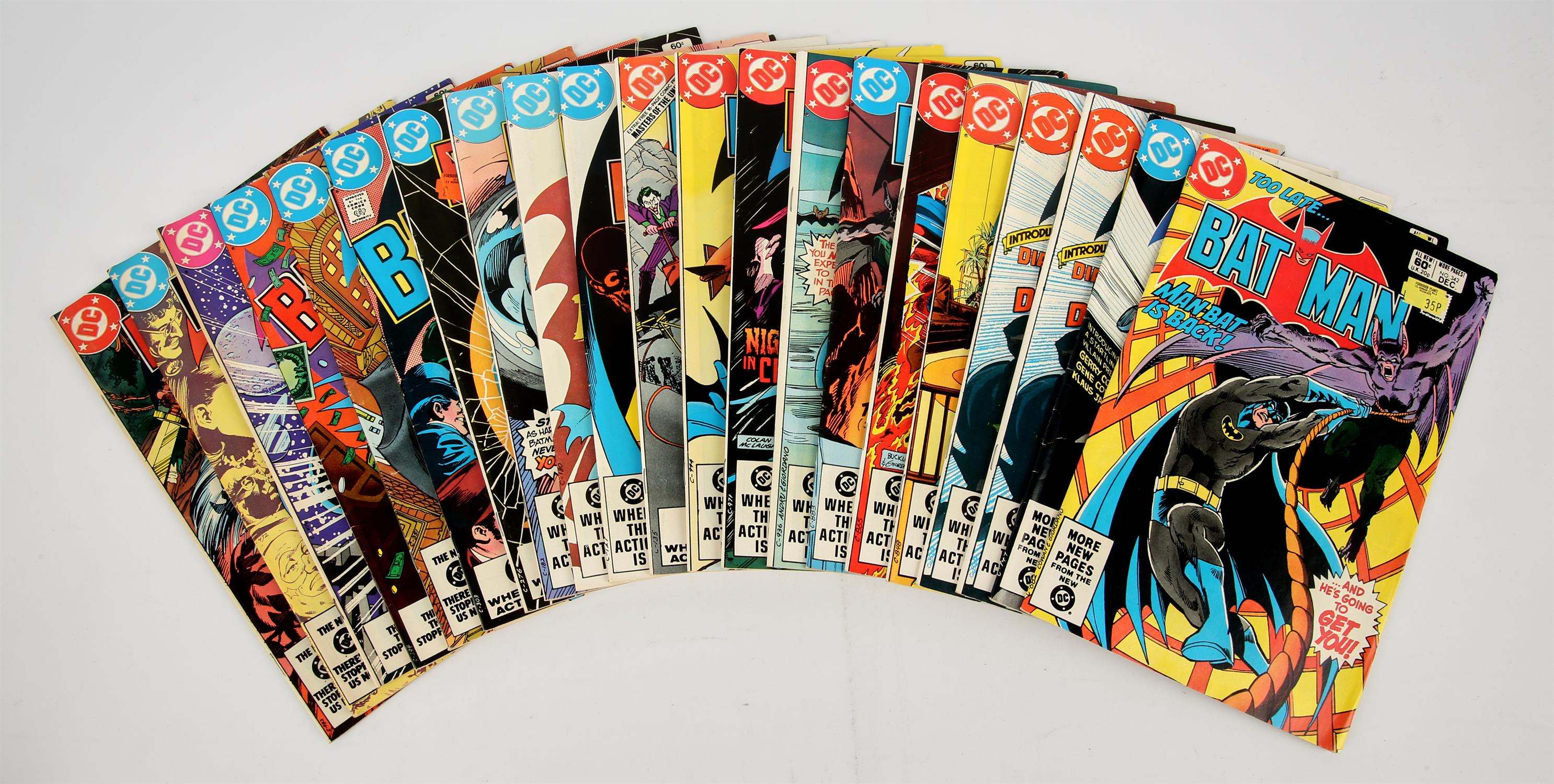 Batman: a group of 67 comics featuring 1st appearances, notable issues and classic covers (DC