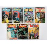 DC Comics: A Group of 7 Batman comics featuring key issues (1964 onwards). This lot