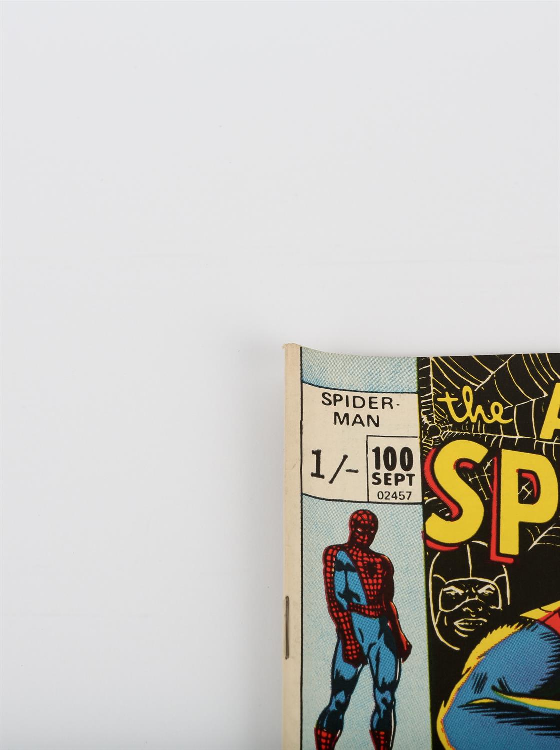 Marvel Comics: The Amazing Spider-Man No. 100 (1971). Key 100th anniversary issue. - Image 7 of 10