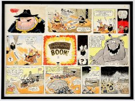 Leo Baxendale (1930 - 2017) Original colour artwork in comic art style, ‘Fort Fumble' Part 2,