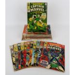 Marvel Comics: A group of 21 Captain Marvel comics featuring 1st appearances and notable issues