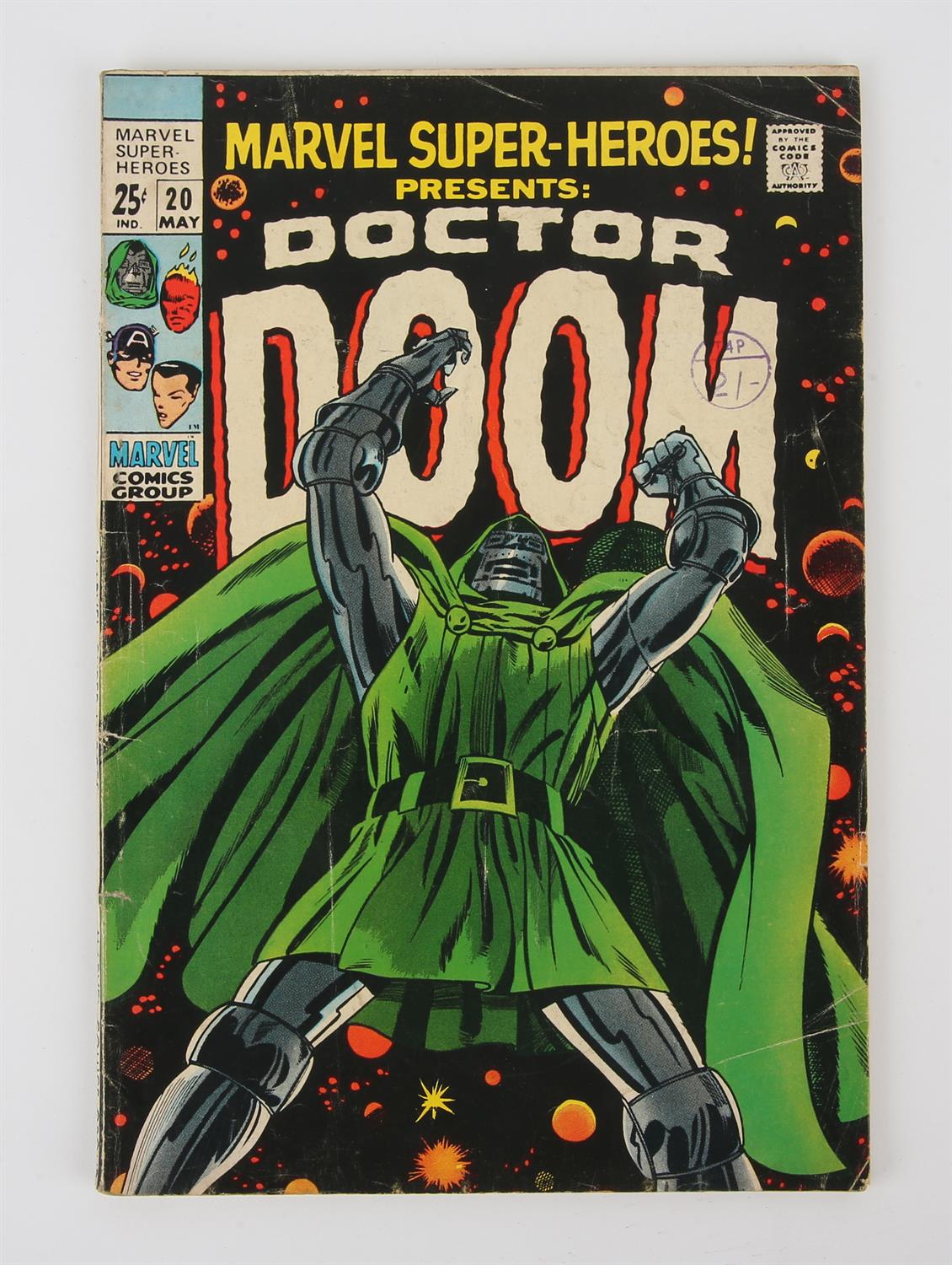 Marvel Comics: Marvel Super-Heroes Presents No. 20: Doctor Doom (1969) Presenting the 1st solo