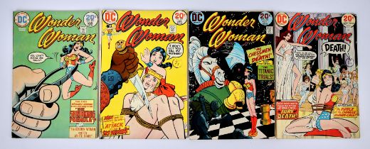 4 Wonder Woman Issues Nos. 207-210 Including iconic bondage themes / Good Girl Art covers (DC