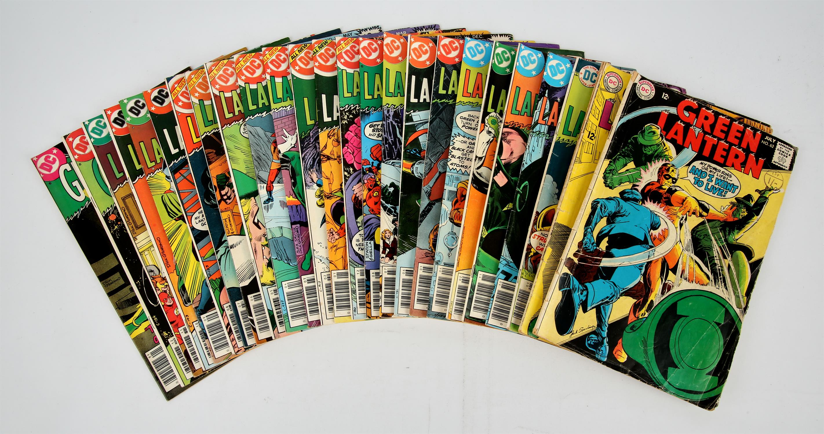 Green Lantern (Hal Jordan): a group of 53 comics (DC comics, 1967 onwards). This lot