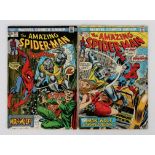 Marvel Comics: A pair of 2 The Amazing Spider-Man comics featuring the 1st appearance of Manwolf