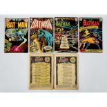 Batman: a group of 6 comics featuring giant-size issues (DC comics, 19669 onwards).