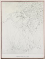 Barry Windsor-Smith, framed Print: Preliminary III: The Sorceress. Print on cardstock matt