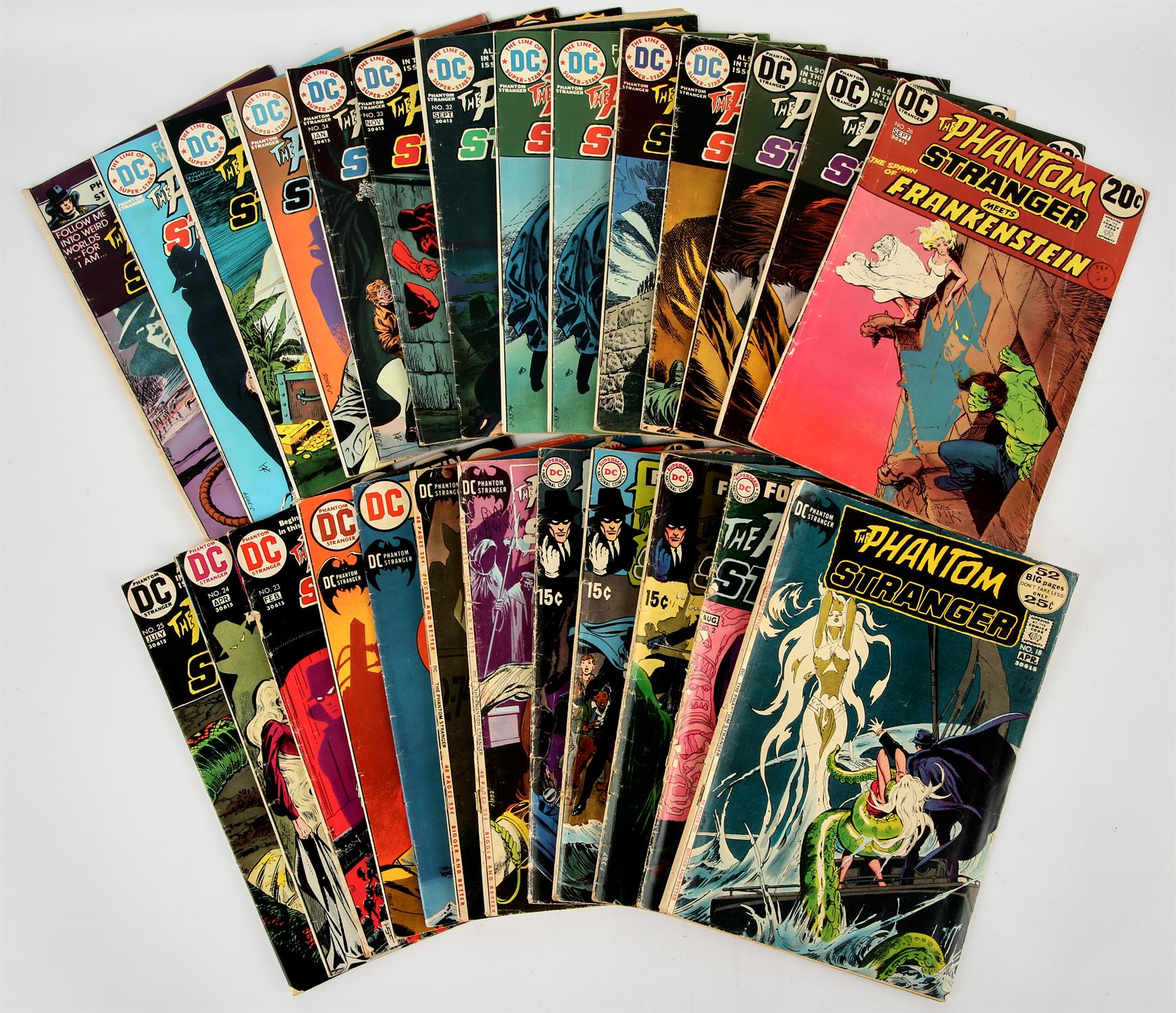 The Phantom Stranger: 26 issues including Neal Adams covers (DC, 1972 onwards). Key and highly