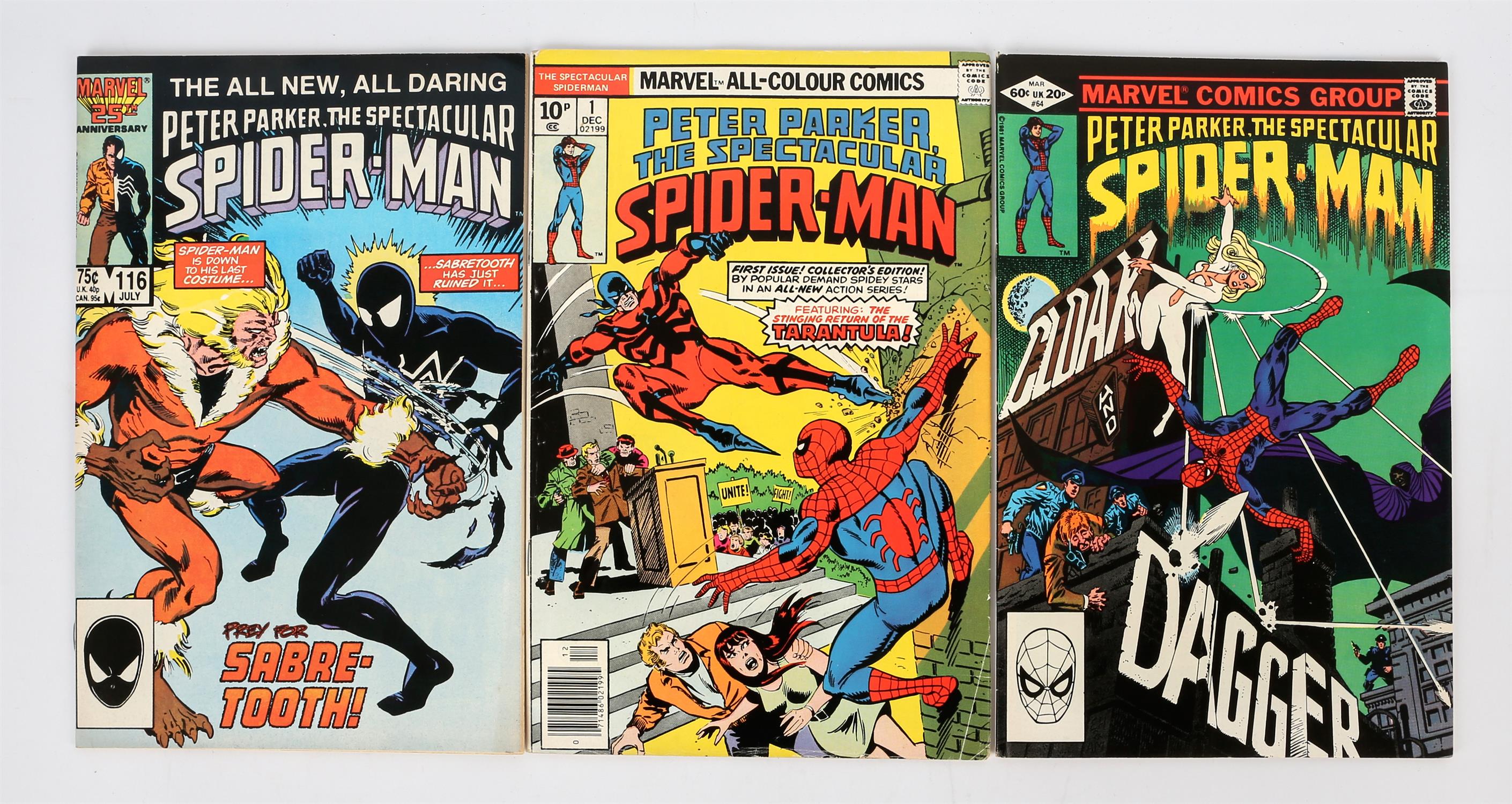 Marvel Comics: 3 Peter Parker: The Spectacular Spider-Man key issues (1982). This lot