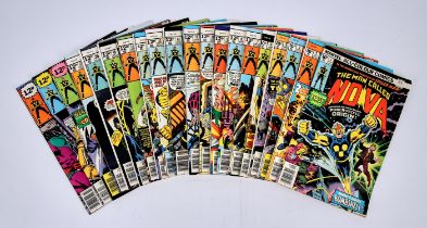 Marvel Comics: 20 Nova issues featuring key issues (1976 onwards). AMMENDED DESCRIPTION.