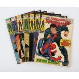 Marvel Comics: A group of 7 The Amazing Spider-Man comics featuring notable issues and 1st