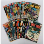 DC Comics: A group of 29 Batman comics featuring notable issues and Joker covers (1975 onwards).