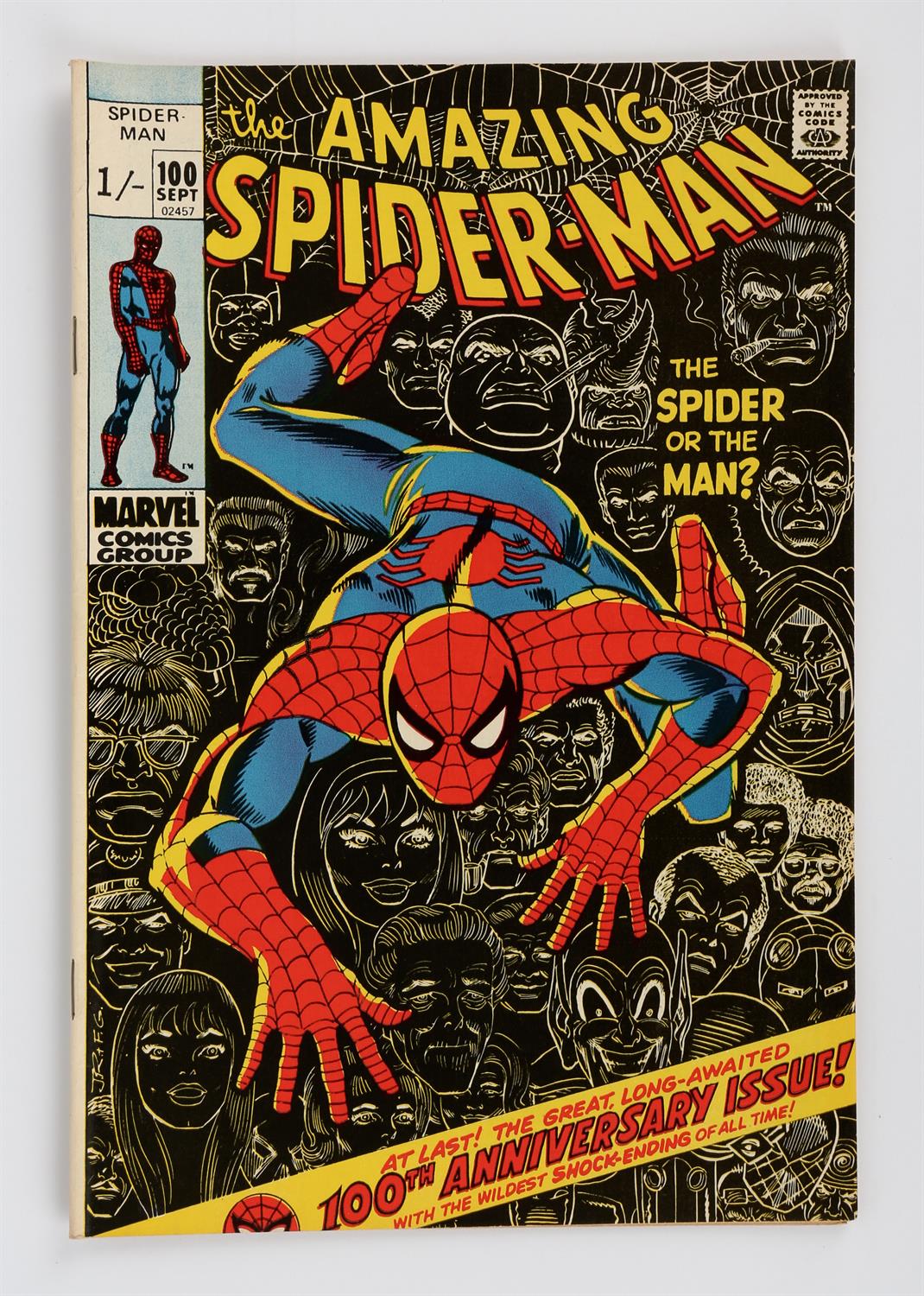 Marvel Comics: The Amazing Spider-Man No. 100 (1971). Key 100th anniversary issue.