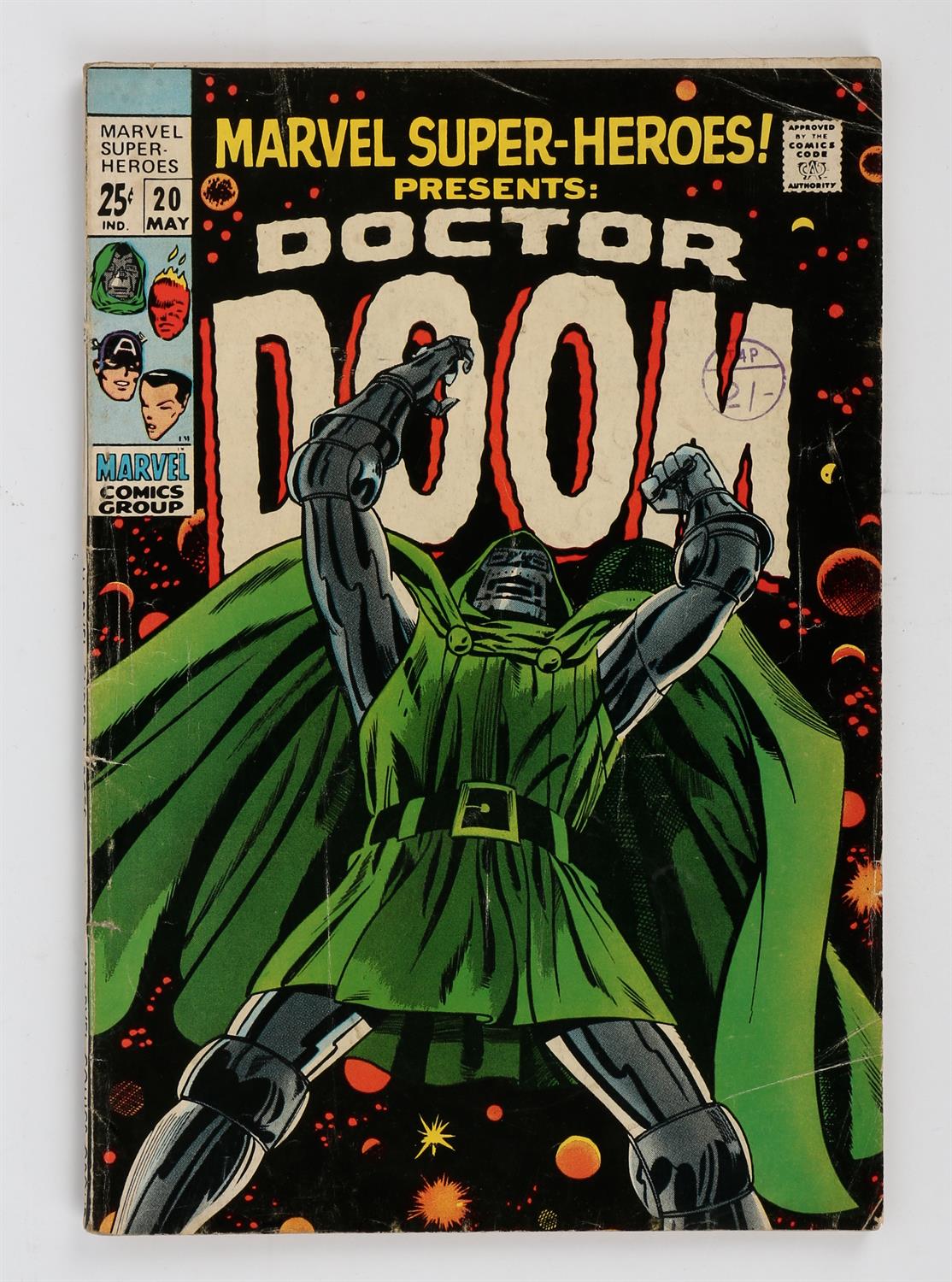 Marvel Comics: Marvel Super-Heroes Presents No. 20: Doctor Doom (1969) Presenting the 1st solo - Image 4 of 14