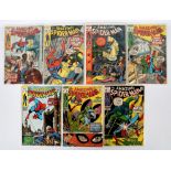 Marvel Comics: A group of 8 The Amazing Spider-Man comics featuring notable issues (1971).