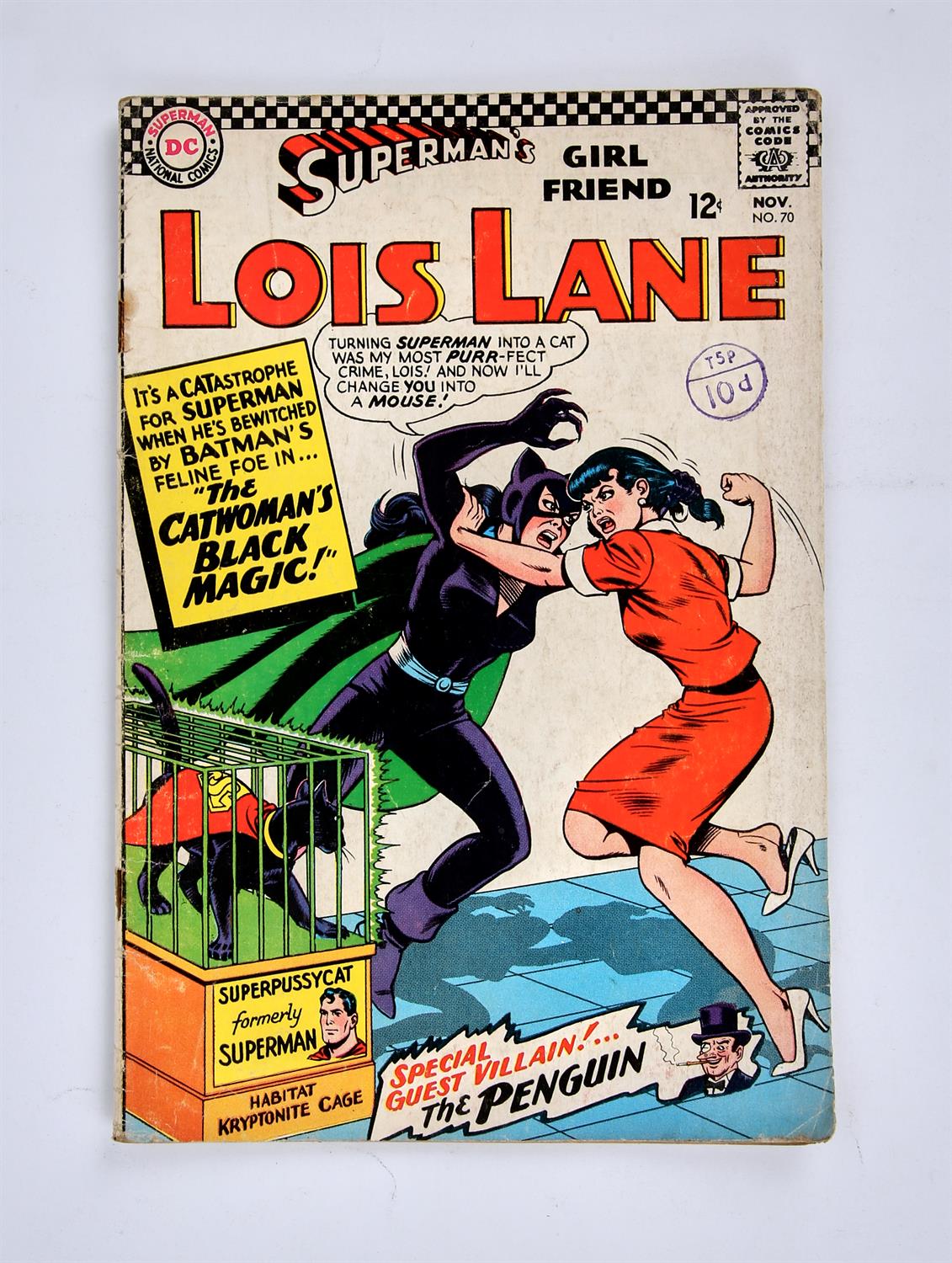Superman’s Girl Friend Lois Lane No. 70 featuring the 1st appearance of Silver-age Catwoman (DC