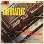 Vinyl Record - Please Please Me LP by The Beatles (1963) on Black & Gold Parlophone label.