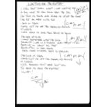 OASIS – “Waiting for the Rapture” Lyrics Handwritten by Noel Gallagher – “Waiting for the Rapture”