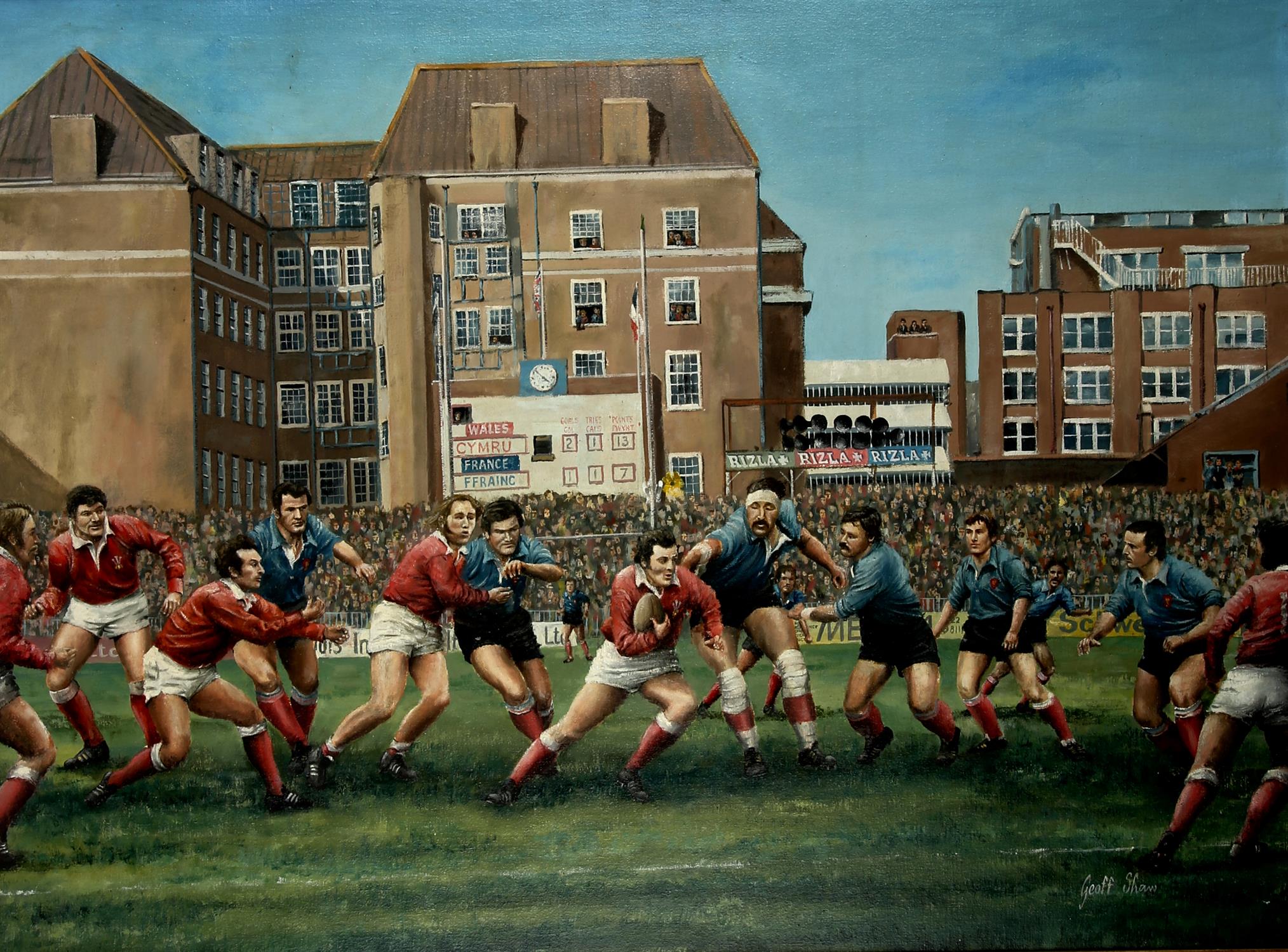 Geoff Shaw (British 1924-1992), The Wales XV winning the 1978 International Championship,