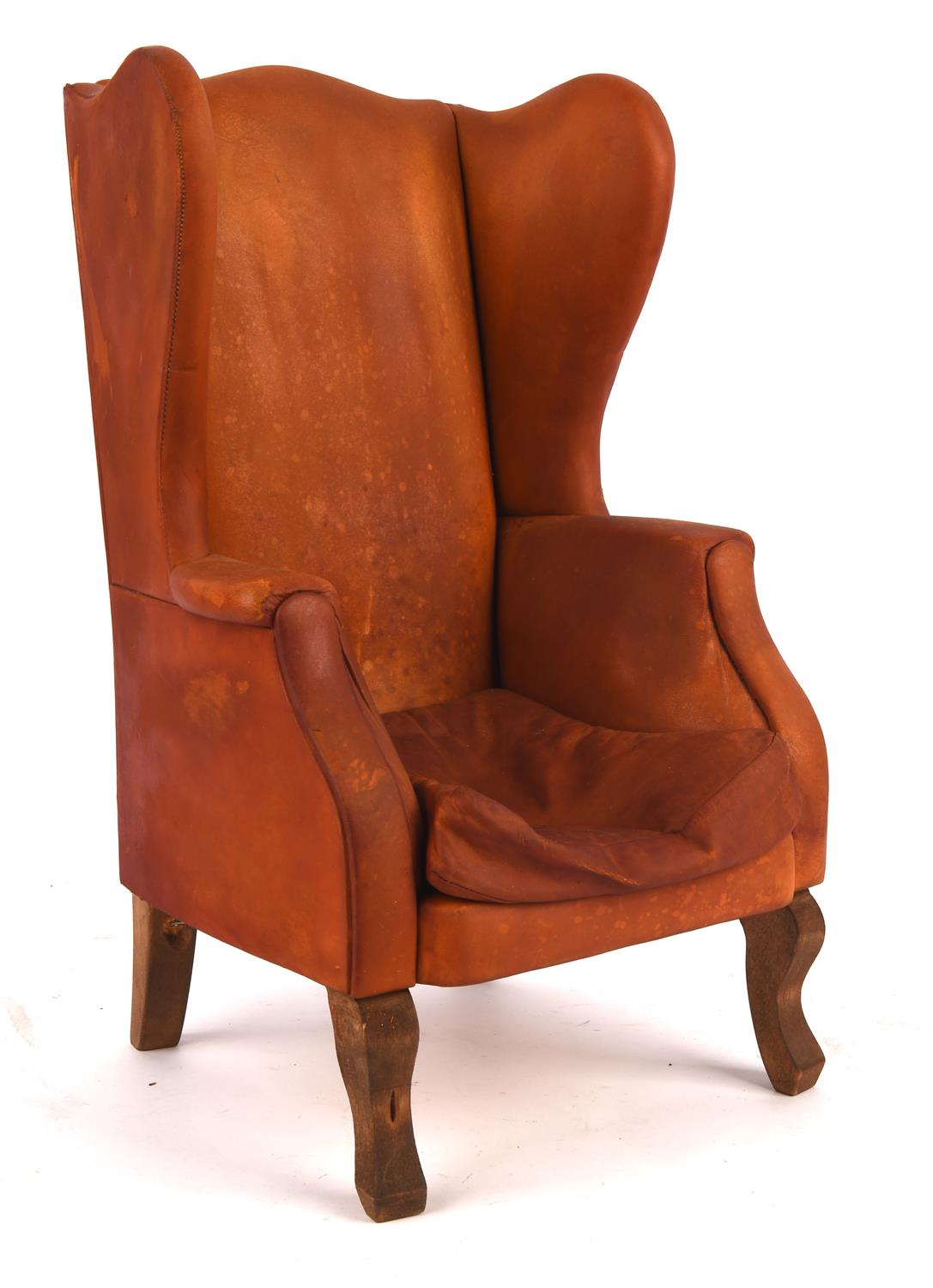 Gerry Anderson: The Secret Service (1969) - Original prop, tan leather wing-backed chair with - Image 2 of 3