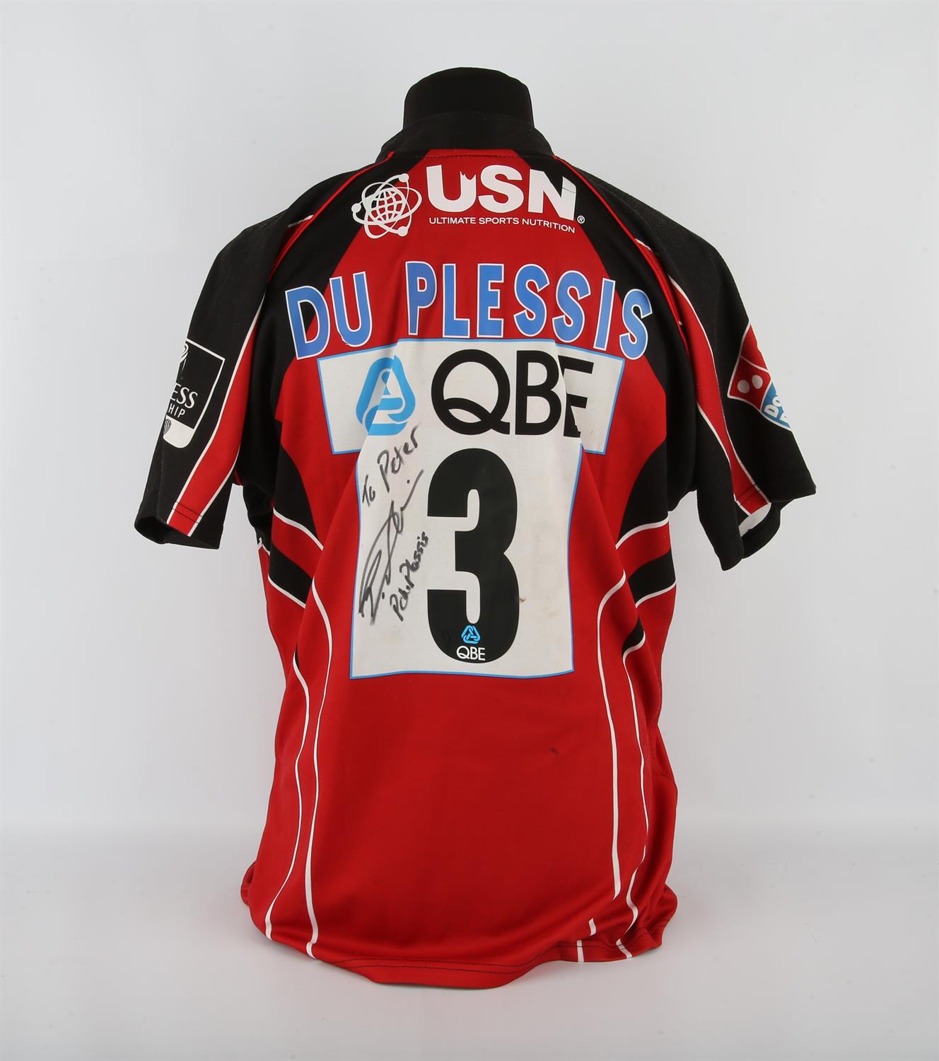 Saracens rugby away shirt. 2008 - 2009. Plessis (3) Signed by 28 players. - Image 2 of 2