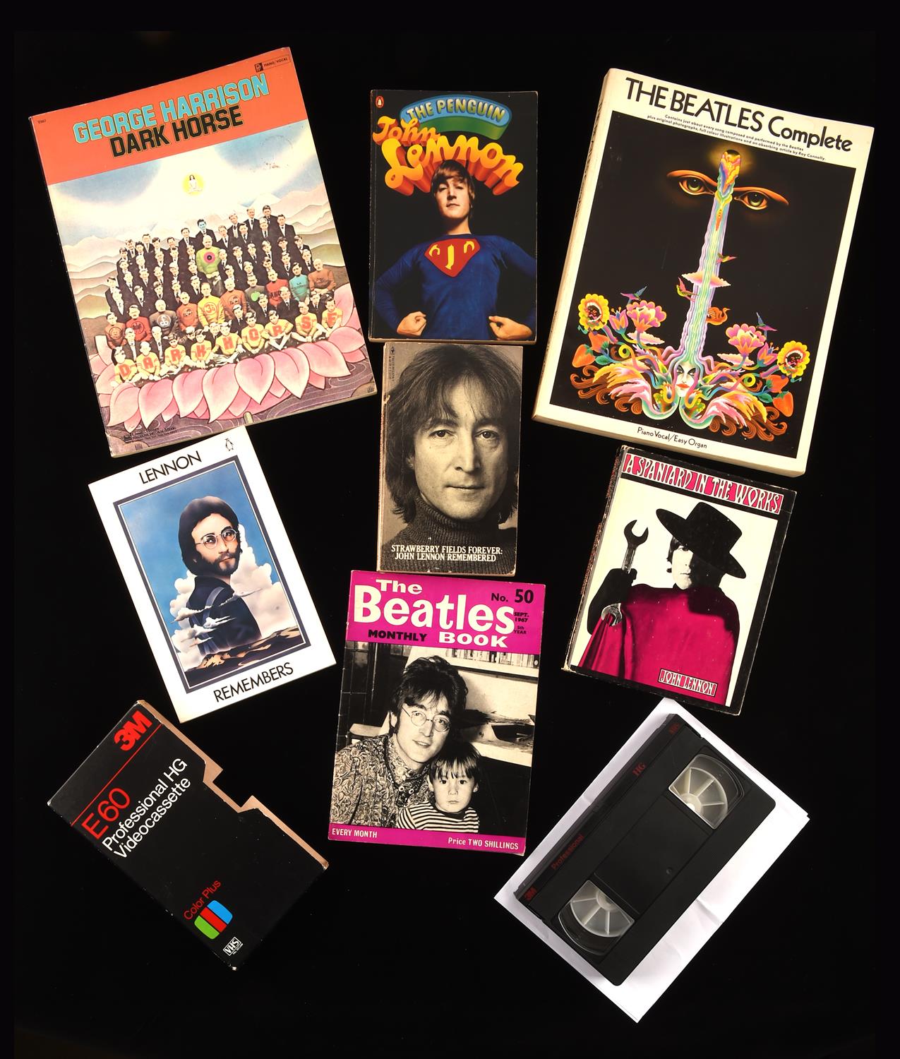 The Beatles – VHS cassette tape transferred from 16mm cinefilm and related books – VHS cassette
