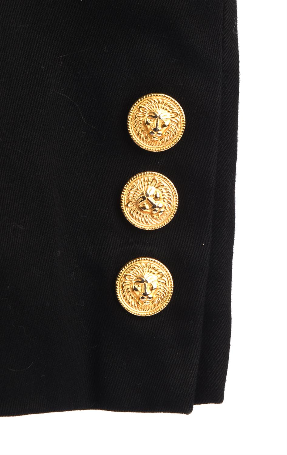 Michael Jackson - Versus Gianni Versace black cotton jacket with gold metal buttons and sequins, - Bild 3 aus 5