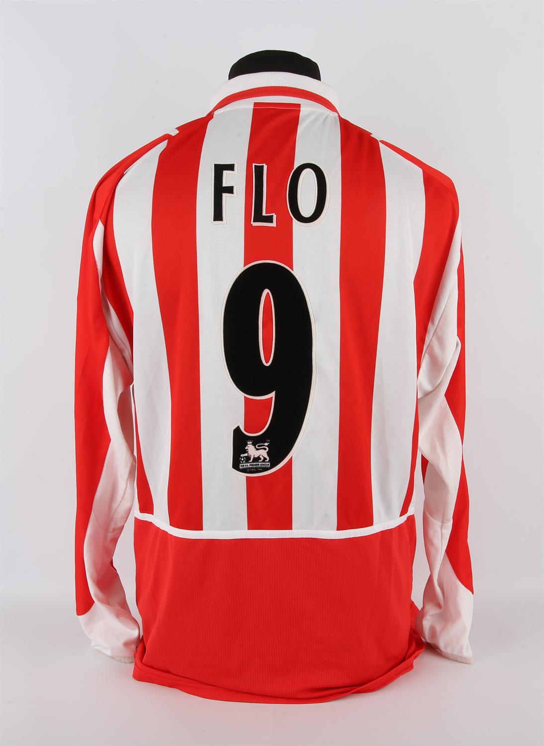 Sunderland A.F.C. Football club, Tore Andre Flo (No.9) Match worn. 2002-2003 Season shirt, L/S.
