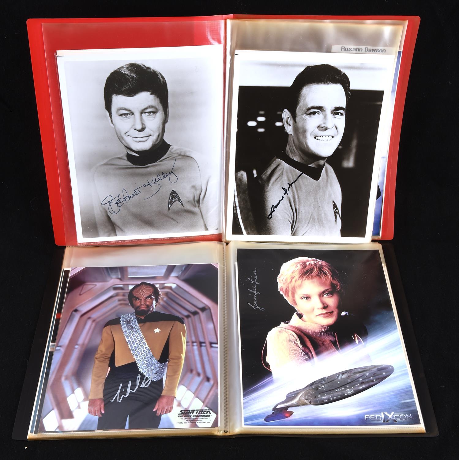 Autographs: Star Trek related. Eighty Photographs Including Leonard Nimoy, DeForest Kelley,
