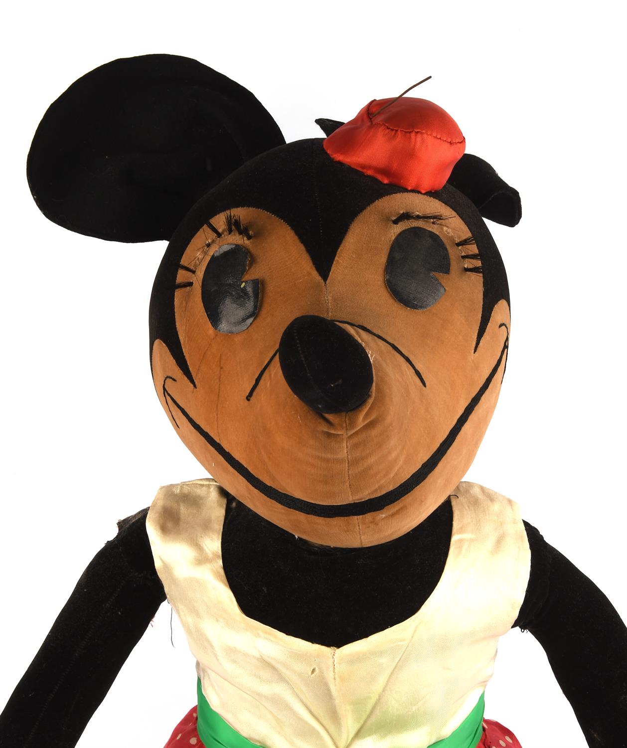 Charlotte Clark, rare Original Minnie Mouse doll, c. 1930s – velveteen body, felt tail and ears, - Image 2 of 4