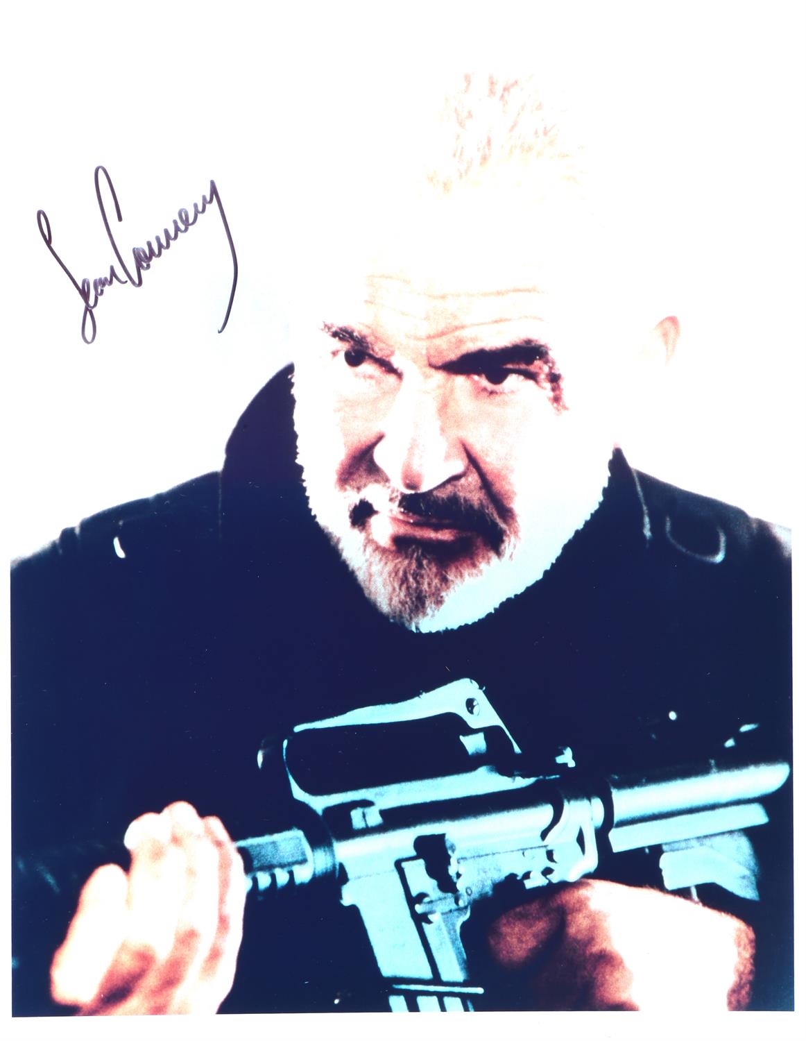 Sean Connery, Autographed colour publicity photograph, Signed in black pen, 8 x 9 ½ inches; with