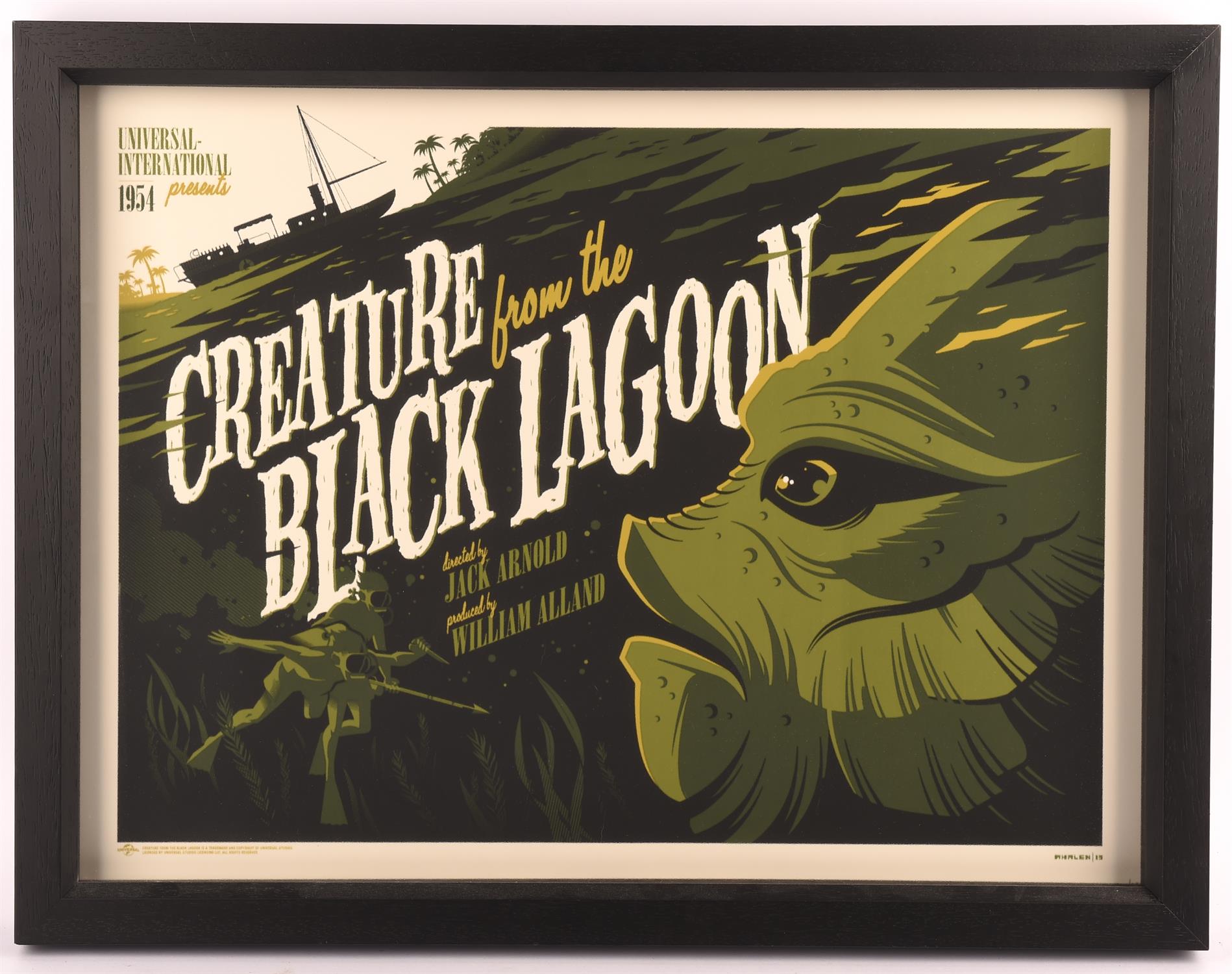 Tom Whalen: Creature from the Black Lagoon, The Universal Monsters (2013) Limited edition