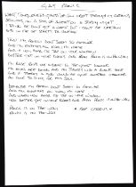 OASIS – “Gas Panic” Lyrics Handwritten by Noel Gallagher, which were not used for recording but