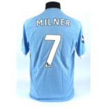 Manchester City Football Club, Milner (No.7) Season shirt 2010-2011. S/S. Match Worn during season.