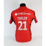 Saracens match worn rugby shirt by Taylor (No.21) – Scottish professional rugby player who played