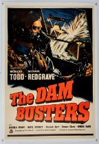 The Dam Busters (1955) UK One Sheet film poster, linen-backed by Studio C of California,
