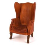 Gerry Anderson: The Secret Service (1969) - Original prop, tan leather wing-backed chair with