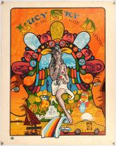 The Beatles: Lucy In The Sky With Diamonds music poster, designed by Tom Connell and Tom Cervenak,