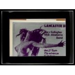 Rory Gallagher Music Concert Poster. Lancaster University, 3 December 1971. With support from Mick