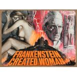 § Tom Chantrell (British, 1916-2001). Frankenstein Created Woman, original poster artwork, c1967.