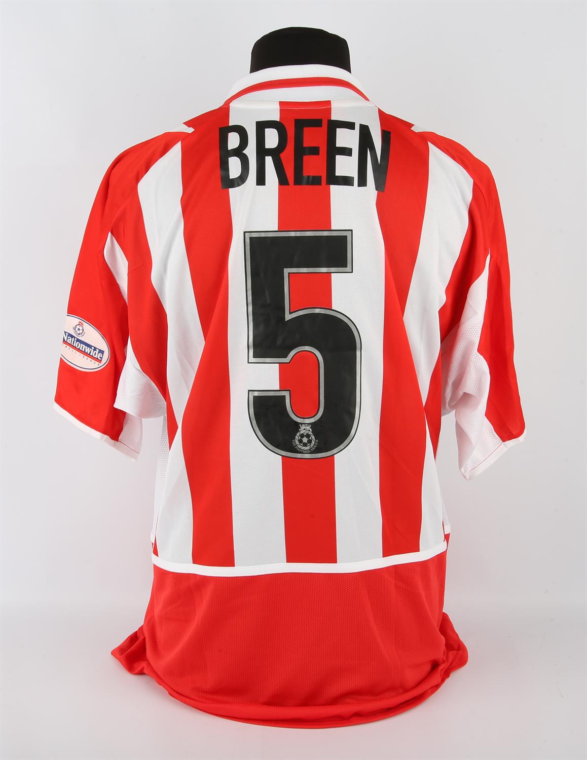 Sunderland A.F.C. Football club, Breen (No.5 -signed) Match worn 2003-2004 Season Shirt from 13 - Image 2 of 2