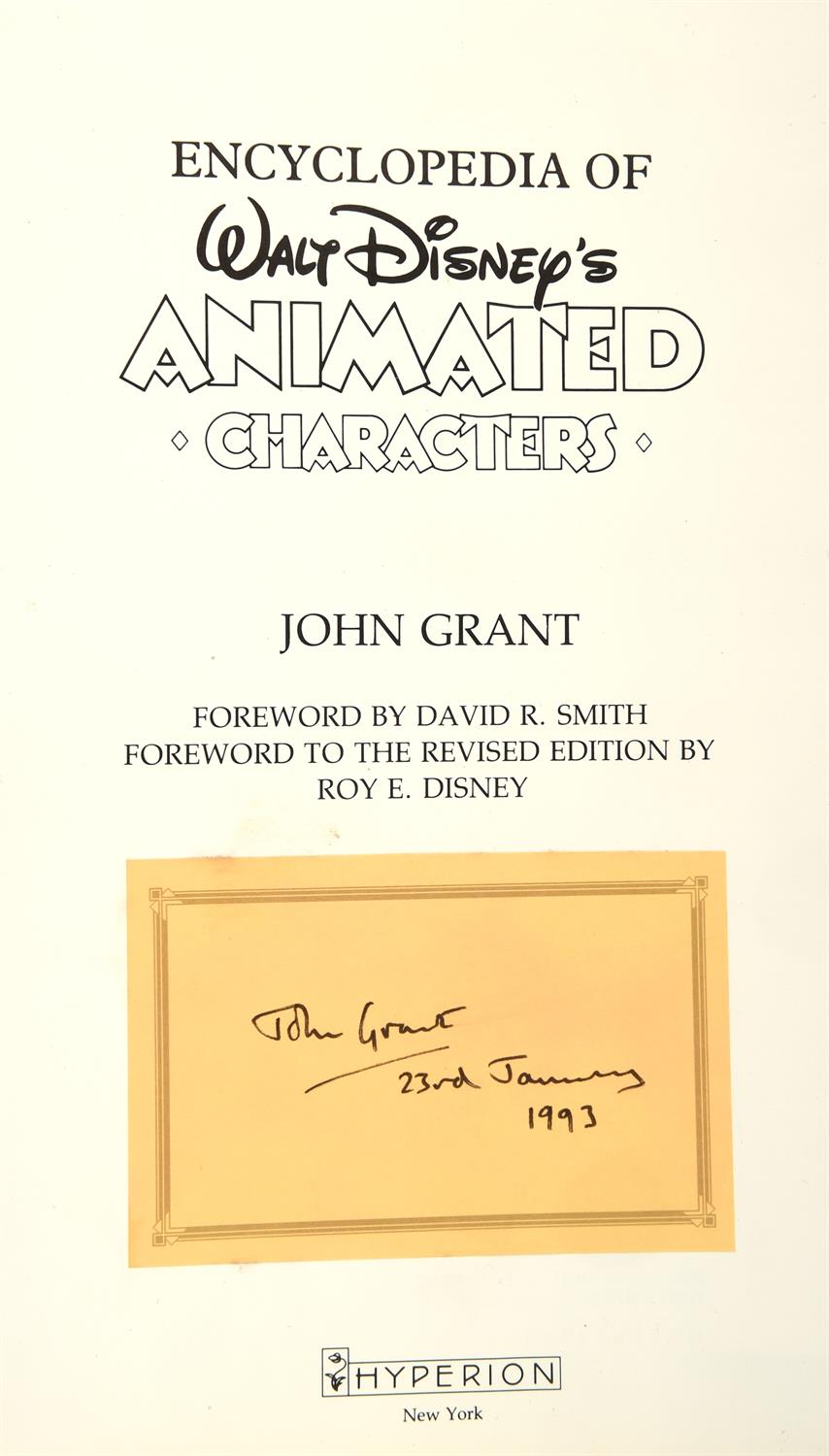 Walt Disney, Animation, and related – Five first edition hardback books, three of which are Signed - Image 4 of 4