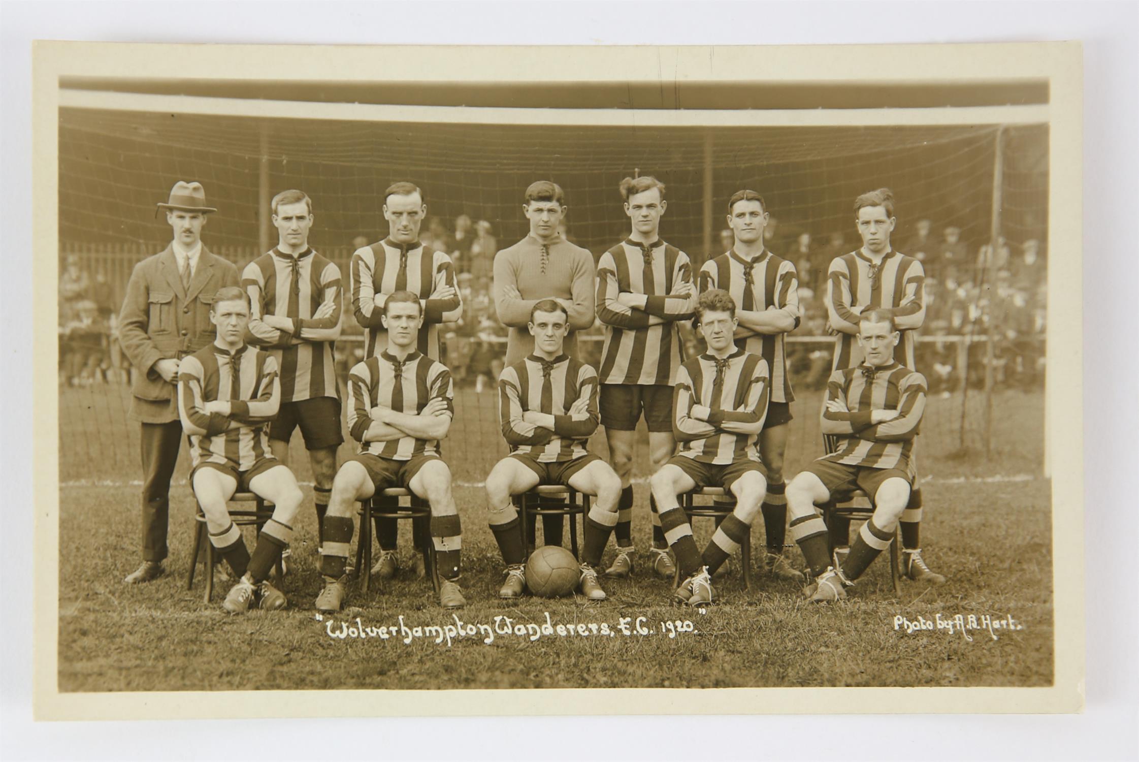 Football postcard. 6 x 4 inches. Wolverhampton Wanderers F.C. 1920.
