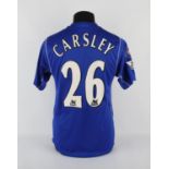 Everton Football Club Carsley (No.26) 2002 - 2003 shirt. Match worn. Provenance kitman.