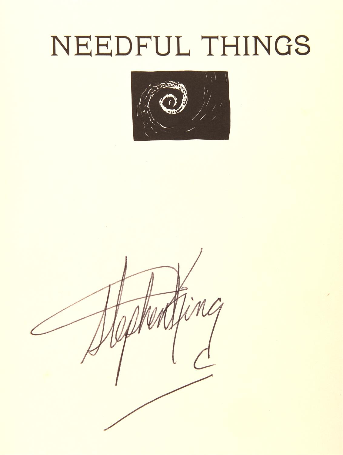 Signed Modern First Editions – Nine hardback and paperback books – KING (Stephen). Needful Things, - Image 3 of 8